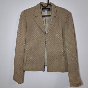 JONES NEW YORK OLIVE GREEN Textured Blazer